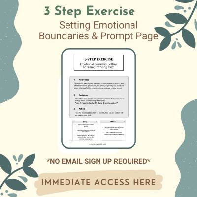 3 Step Emotional Boundary Setting Exercise and Prompt Page