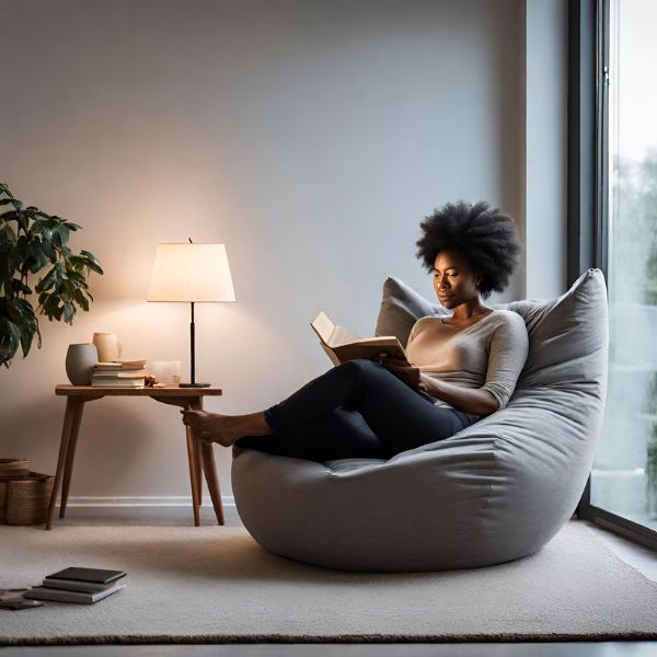 Cozy-Reading-Nook-Bean-Bag-Chair