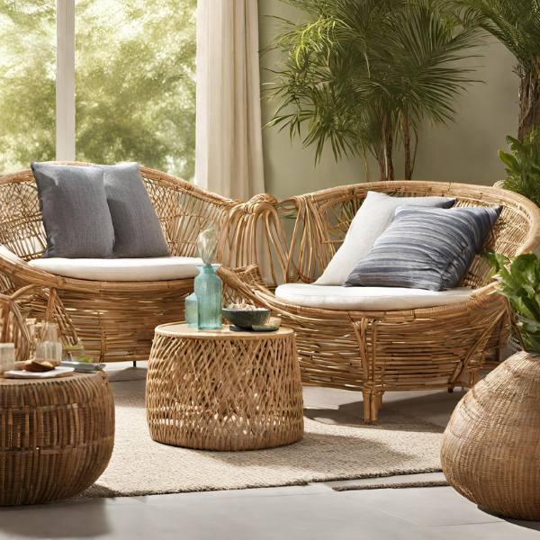 Outdoor Inspired Rattan Furniture for Interior Summer Home Decor