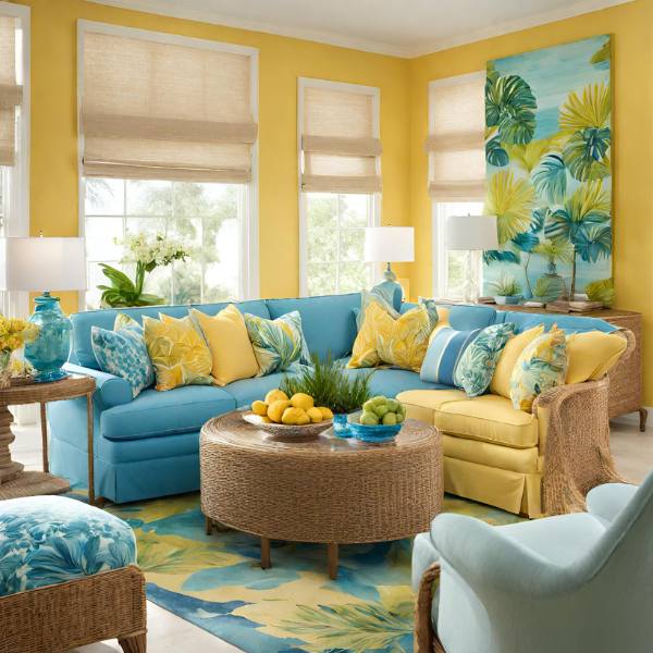 Cozy Home Decor  Tip Vibrant Summer Living Room